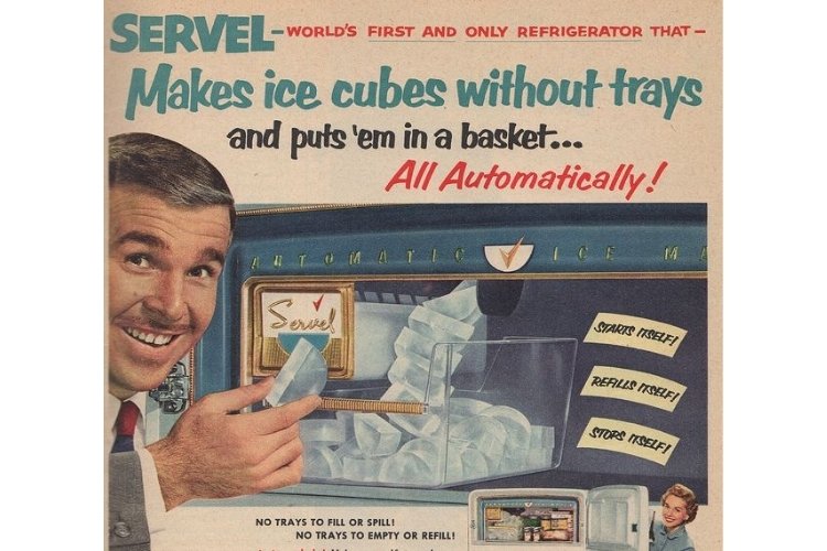 advertisement of how Ice makers revolutionized kitchens