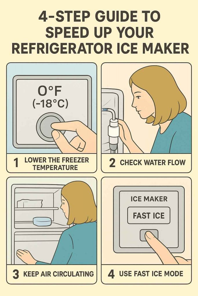 4-step guide to speed up your refrigerator ice maker